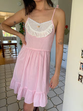 80s Pink Striped Prairie Dress