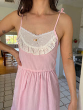 80s Pink Striped Prairie Dress
