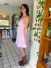 80s Pink Striped Prairie Dress
