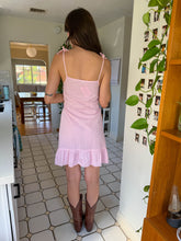 80s Pink Striped Prairie Dress