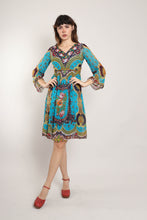 60s Bell Sleeve Chiffon Dress