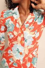 70s Peach Floral Blouse