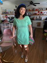 70s Teal Mod Mini Dress