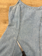 90s Studded Denim Dress Set