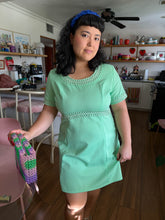 70s Teal Mod Mini Dress
