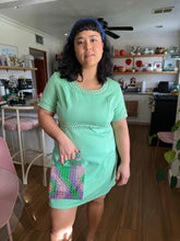 70s Teal Mod Mini Dress