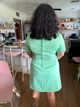 70s Teal Mod Mini Dress