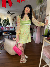 70s Floral Chiffon Mini Dress