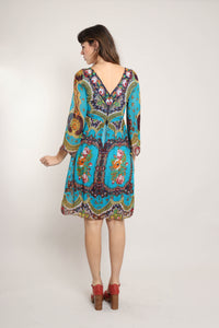 60s Bell Sleeve Chiffon Dress