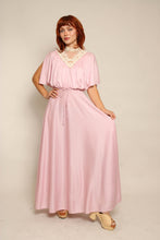 70s Dusty Rose Draped Dress