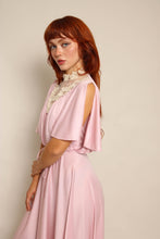 70s Dusty Rose Draped Dress