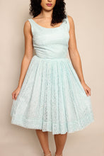 50s Blue Lace Dress