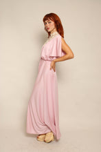 70s Dusty Rose Draped Dress