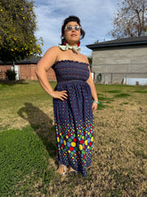 80s Polka Dot Smocked Sun Dress