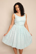 50s Blue Lace Dress