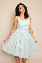 50s Blue Lace Dress