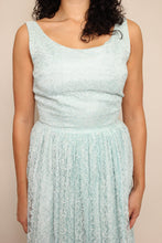 50s Blue Lace Dress