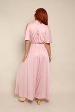 70s Dusty Rose Draped Dress