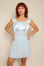 90s Powder Blue Satin Dress