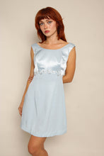 90s Powder Blue Satin Dress