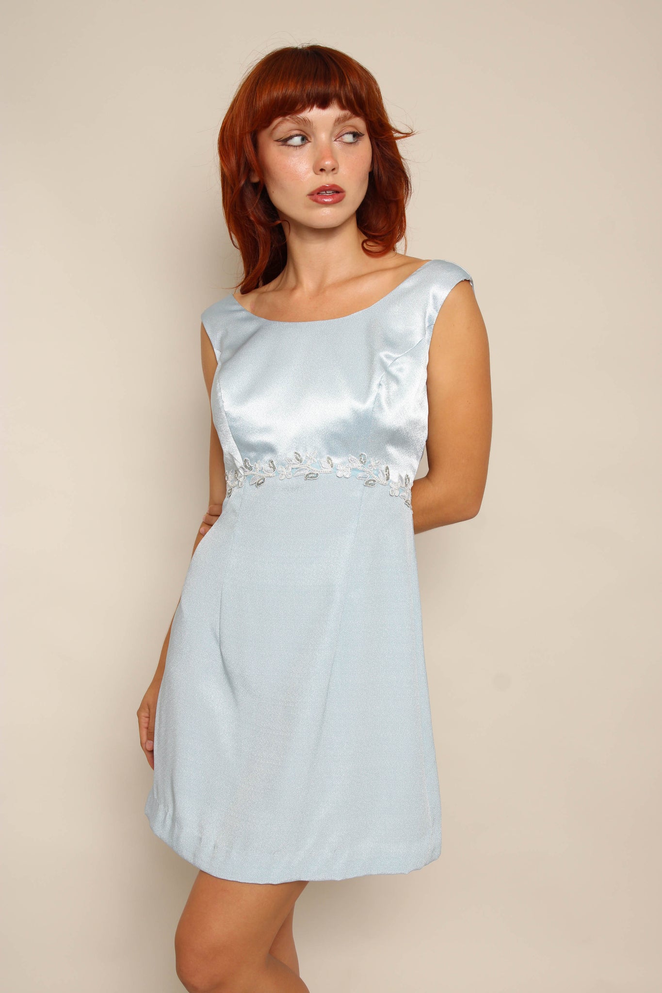 satin dress 90s 1990s White Satin Strapless Dress main image 0