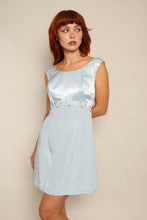 90s Powder Blue Satin Dress
