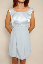 90s Powder Blue Satin Dress