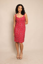 y2k Red Floral Dress