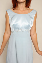 90s Powder Blue Satin Dress