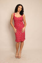 y2k Red Floral Dress