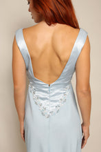 90s Powder Blue Satin Dress