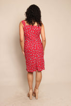 y2k Red Floral Dress