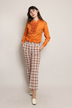 70s Brown Plaid Pants