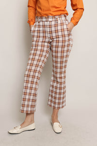 70s Brown Plaid Pants