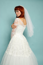 50s Ballgown Lace & Chiffon Wedding Dress