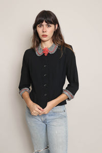 50s Peter Pan Collar Shirt