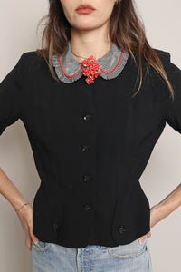 50s Peter Pan Collar Shirt