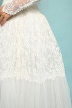 50s Ballgown Lace & Chiffon Wedding Dress