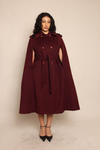 70s Purple Wool Cape With Belt