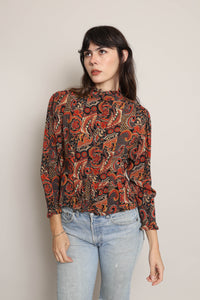 70s Paisley Bishop Sleeve Shirt