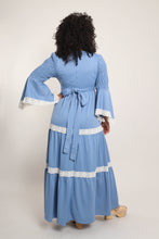 70s Smocked Bell Sleeve Dress
