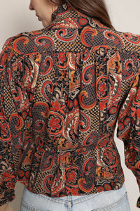 70s Paisley Bishop Sleeve Shirt