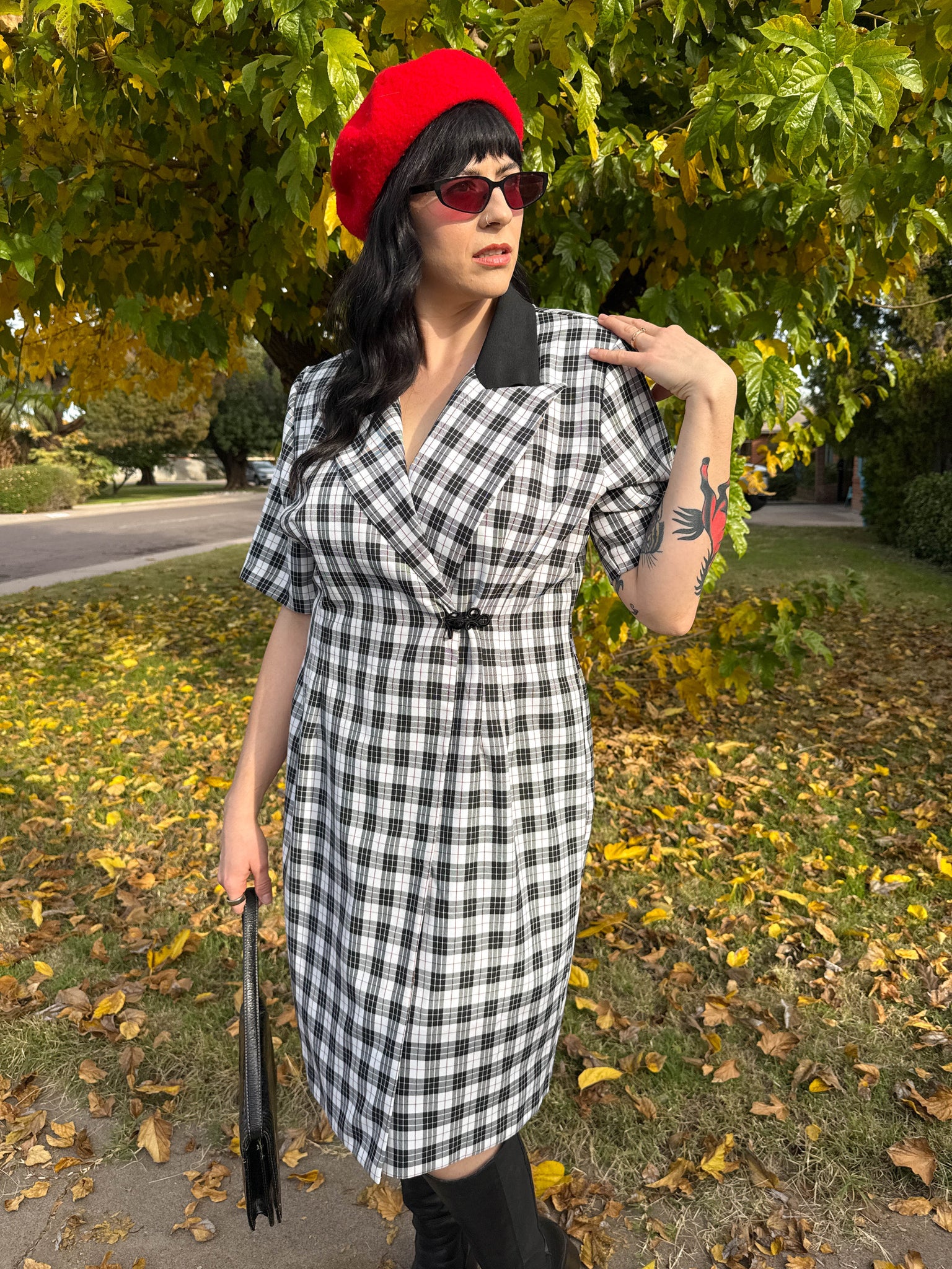 90s Punky Plaid Blazer Dress Luxie Vintage 90s Punky Plaid Blazer Dress Luxie Vintage