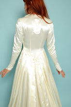 40s Satin Wedding Dress With Train