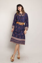 70s Purple Cotton Dress