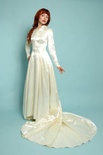 40s Satin Wedding Dress With Train