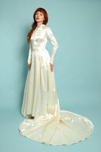 40s Satin Wedding Dress With Train