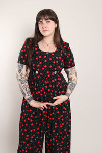 90s Cherry Print Jumpsuit