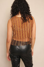 80s Butterscotch Beaded Shirt