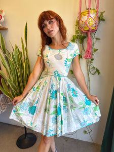 50s Floral Cotton Dress